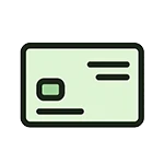 Ein rechteckiges, hellgrünes Kartensymbol mit Linien und einem Quadrat, symbolisiert ein kostenloses Girokonto.