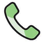 Ein Icon, das einen abstrakten Telefonhörer visualisiert.