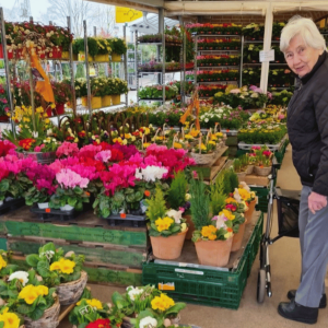 Bewohnerinnen und Bewohner beim Ausflug zum Bauernmarkt Lindchen