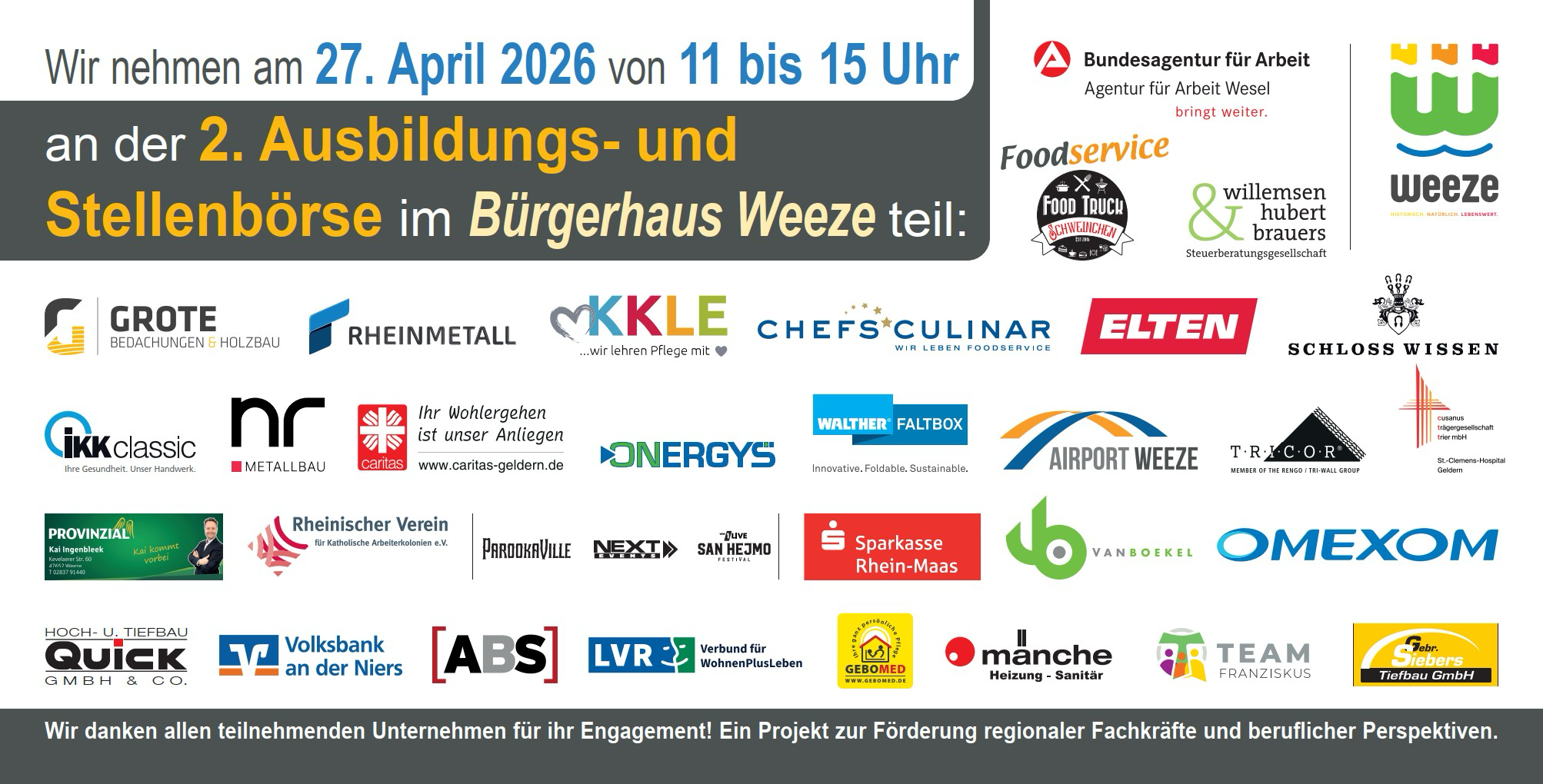 2. Ausbildungs- und Stellenbörse im Bürgerhaus Weeze