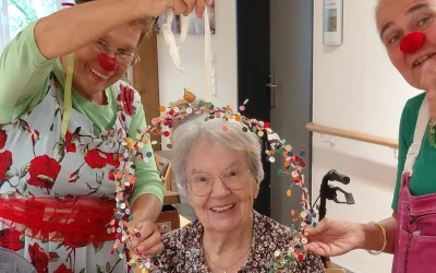 Therapieclowns Rosamunde und Mini zu Besuch